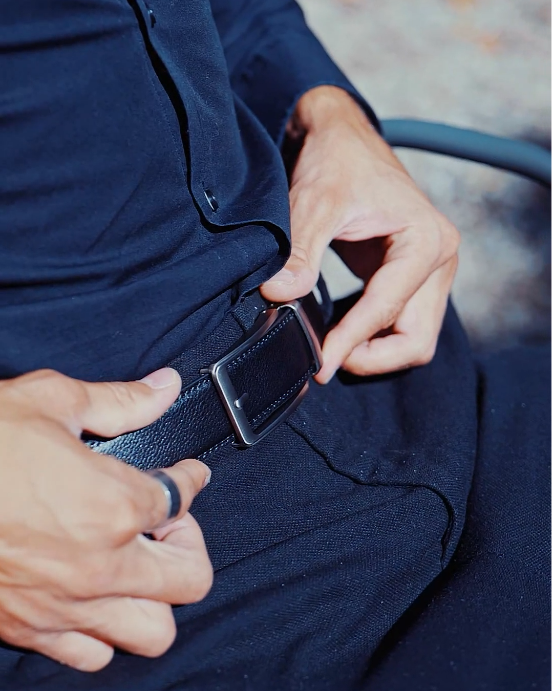 Cintura in pelle regolabile