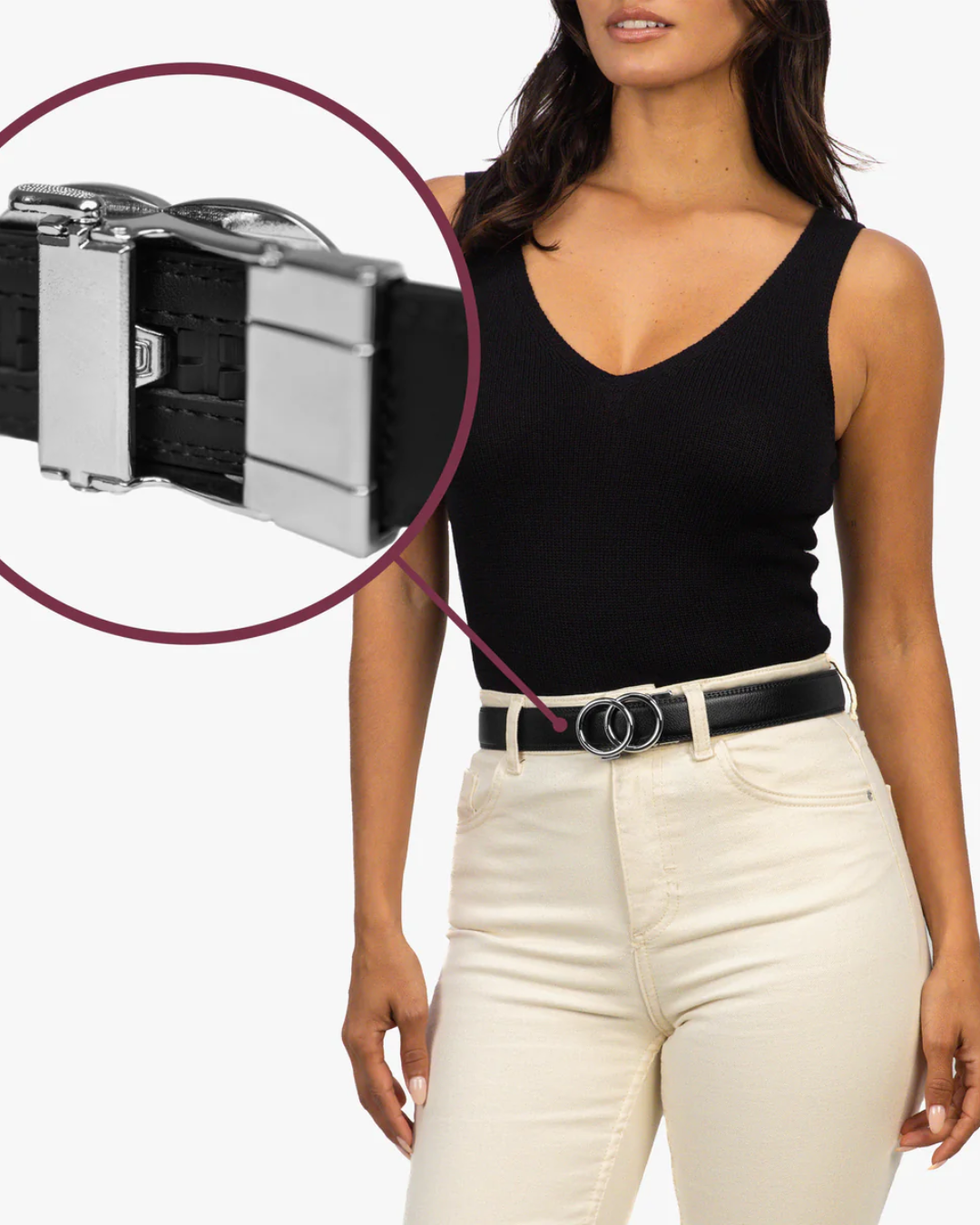 Cintura holeless Crawford - Nero