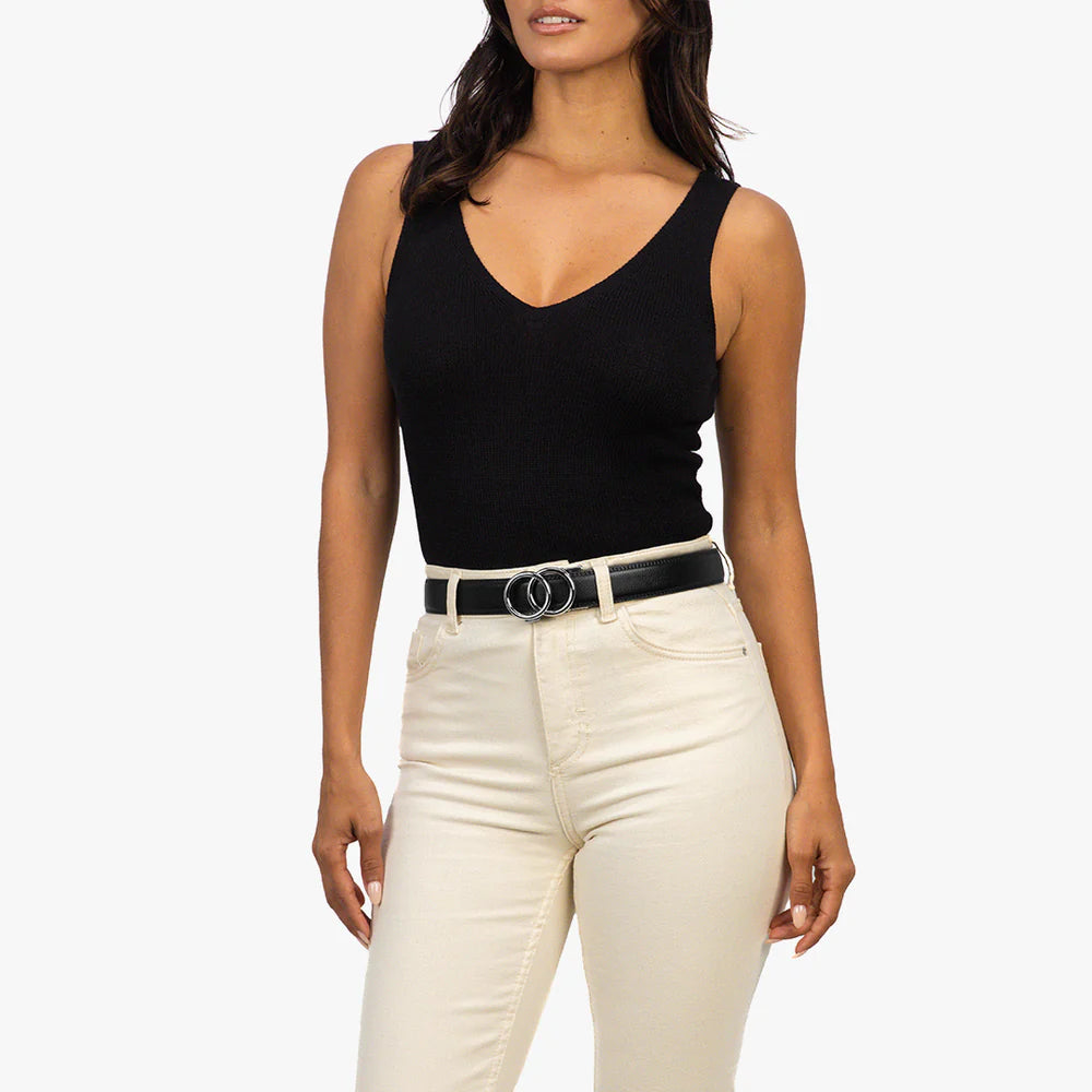 Cintura in pelle regolabile silver edition