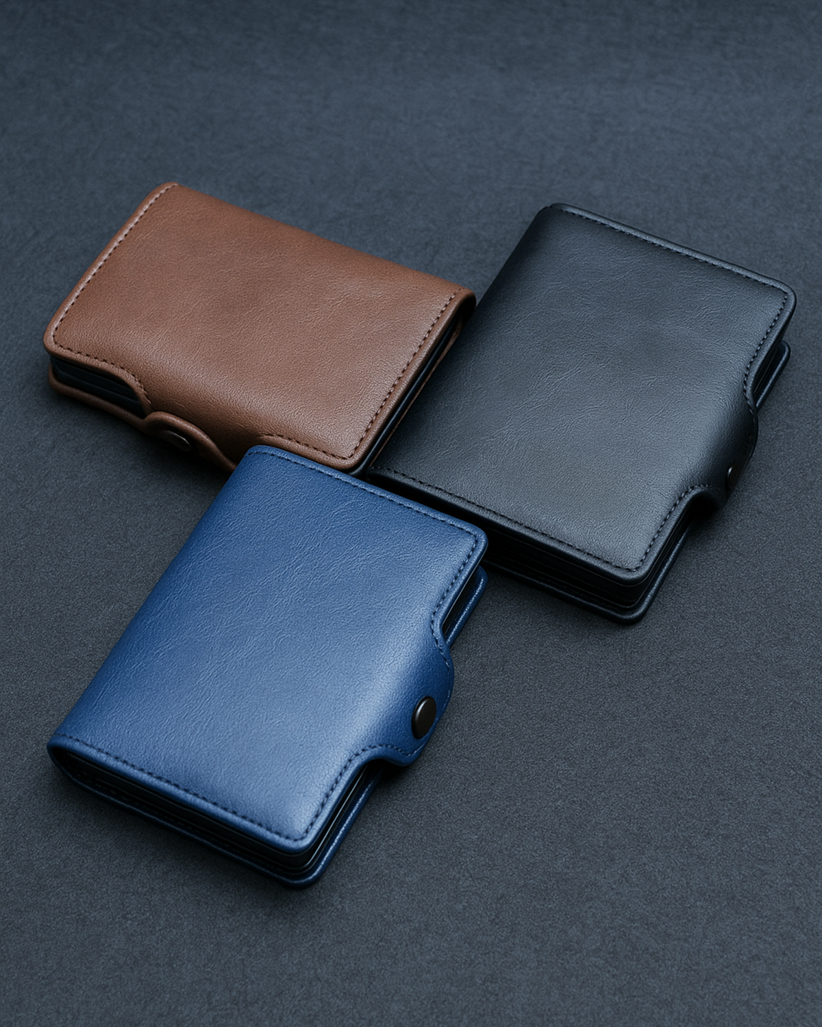 Portafoglio slim anti-RFID con Gancio